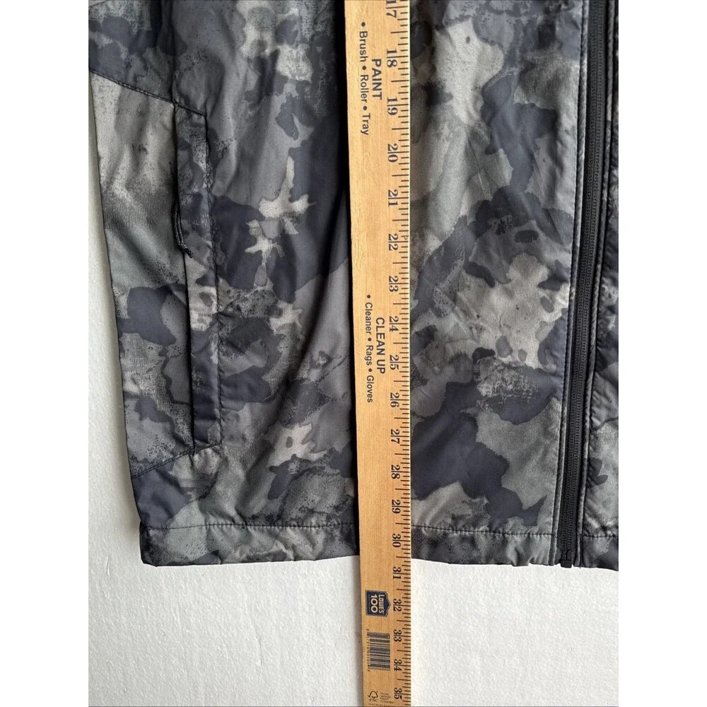 Columbia Rain Jacket Camo Hooded Lightweight Water Resistant Mens Large Packable